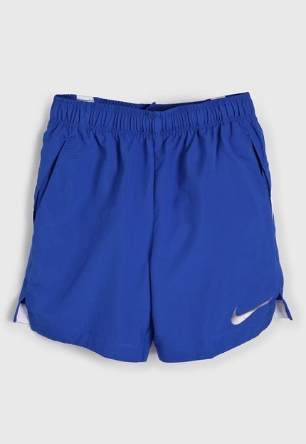 Short Nike Infantil  Instacool Jr Azul/Branco - Marca Nike