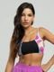 Top Feminino Estampado Alcinha Fitness Tecido Proteção Uv 50  RB Moda Preto com Colorido - Marca Vicbela
