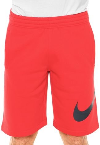 Bermuda Nike Sportswear Club Short-Exp Swoosh Vermelho - Compre Agora