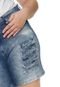 Bermuda Jeans Lunender Mais Mulher Plus Reta Destroyed Azul - Marca LND Lunender Mais Mulher Plus