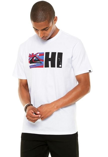 Camiseta Quiksilver Flag Hawaii Branca - Marca Quiksilver
