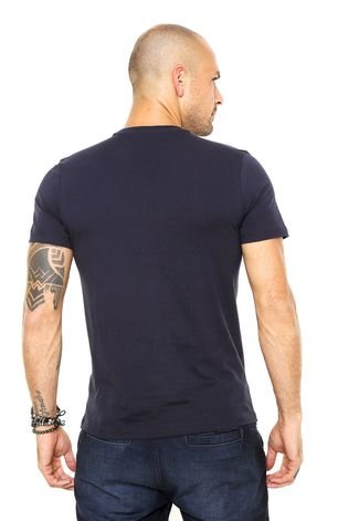 Camiseta Ellus Geo Caveira Azul-Marinho