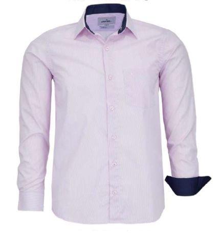 Camisa Social Amil Comfort Close Algodão Com bolso M/Longa Lançamento Luxo Rosa bebê - Marca Amil