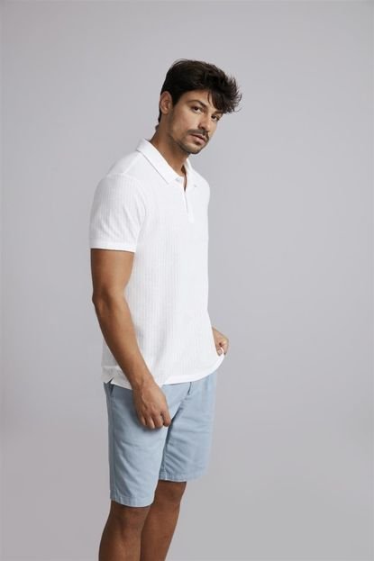 Polo Malha Tricot Slim Fit - Off White P HIGHSTIL - Marca HIGHSTIL