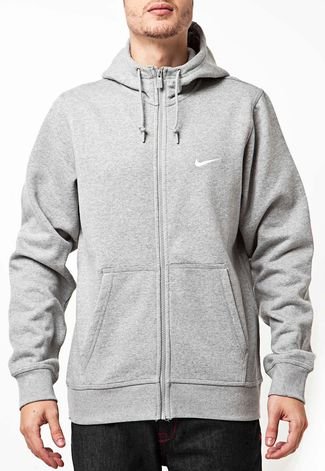 Jaqueta Nike Sportswear Club FZ Hoody Cinza - Compre Agora