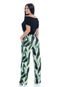Calça Pantalona B Bonnie com Amarração Sheila Floral Verde - Marca BBonnie