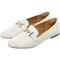 Kit 2 Pares Sapato Feminino Mocassim Donatella Shoes Bico Quadrado Confort Branco Croco e Prata Velho - Marca Donatella Shoes