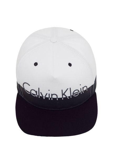 Boné Calvin Klein Logo Relevo Branco/Preto - Marca Calvin Klein