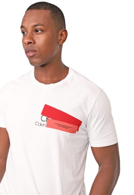 Camiseta Calvin Klein Estampada Branca - Marca Calvin Klein