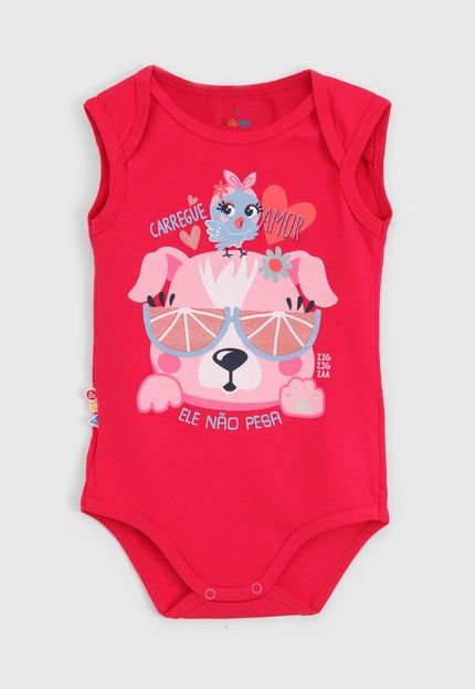 Body Zig Zig Zaa Infantil Cachorrinho Pink - Marca Zig Zig Zaa