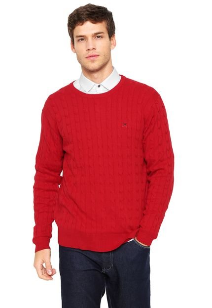 Suéter Polo Play Tricot Tranças Vermelho - Marca Polo Play