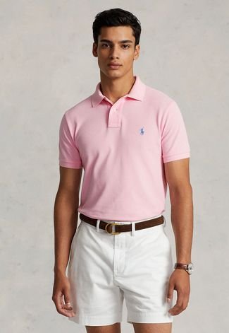 Camisa Polo Polo Ralph Lauren Slim Rosa Compre Agora Dafiti Brasil