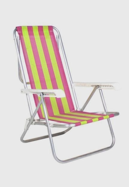 Cadeira Reclinável 8 Posições Alumínio Multicolorido Belfix Amarela - Marca Belfix