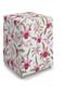 Puff Estofado Floral Rosa Completa Móveis - Marca Completa Móveis