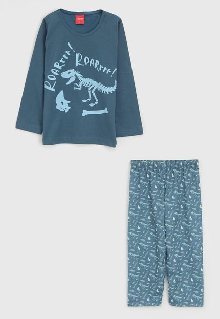 Pijama Tricae Infantil Dinossauro Azul - Marca Tricae