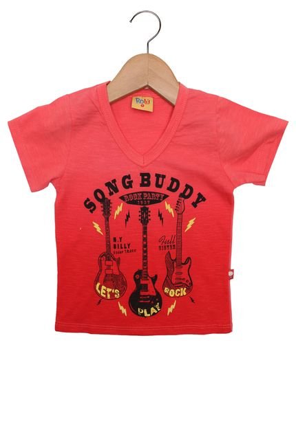 Camiseta Rolú Manga Curta Menino Vermelho - Marca Rolú