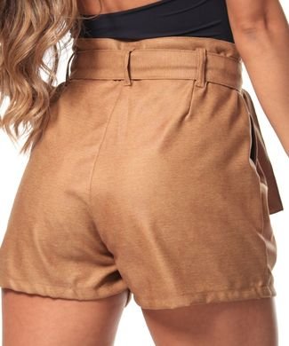 Shorts Feminino Sarja Clochard Razon Jeans Camelo