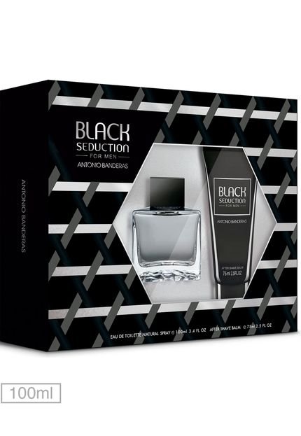 Kit Perfume Seduction In Black Antonio Banderas 100ml - Marca Antonio Banderas