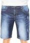 Bermuda Jeans Rock Blue Reta Estonada Azul - Marca Rock Blue