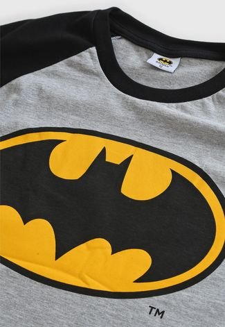 Camiseta Fakini Infantil Batman Cinza