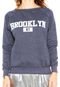 Moletom Flanelado Fechado FiveBlu Brooklyn NY Azul - Marca FiveBlu