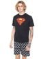 Pijama LUPO URBAN Superman Preto - Marca LUPO URBAN