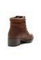 Bota Coturno Mooncity Salto Bloco Caramelo - Marca Mooncity