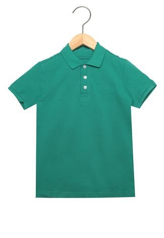 Camisa Polo Calvin Klein Kids Menino Verde