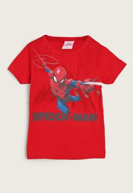 Camiseta Infantil Brandili Homem Aranha Vermelha - Marca Brandili