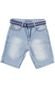 Bermuda Jeans c/ cinto Menino 10 ao 16 Azul Azul - Marca Crawling