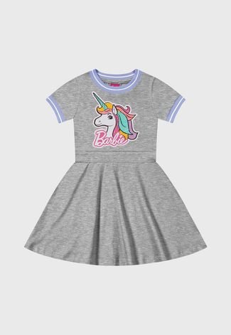 Vestido Fakini Infantil Barbie Cinza - Compre Agora