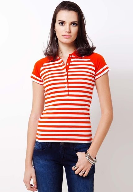 Camisa Polo Lacoste Striped Listra - Marca Lacoste