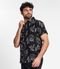 Camisa Masculina Estampada Em Tricoline Diametro Preto - Marca Diametro