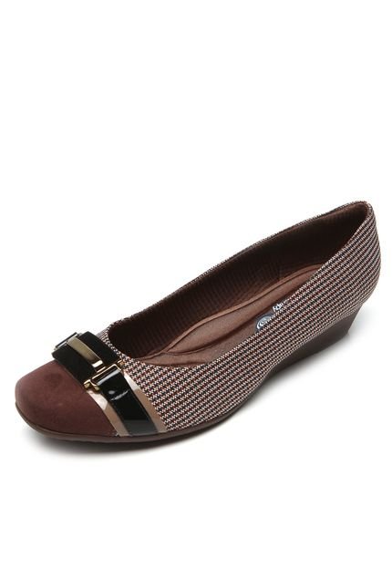 Scarpin Picadilly Anabela Marrom - Marca Piccadilly