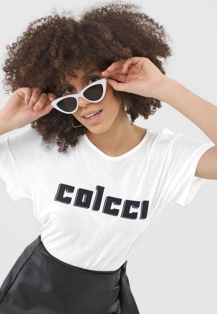 Camiseta Colcci Lettering Branca - Marca Colcci