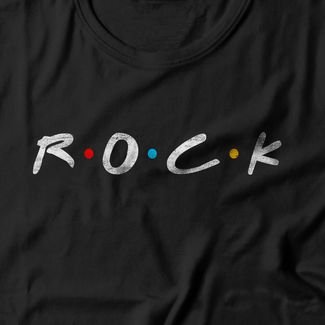 Camiseta Feminina Rock Friends - Preto