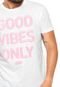 Camiseta HD Good Vibes Branca/Rosa - Marca HD