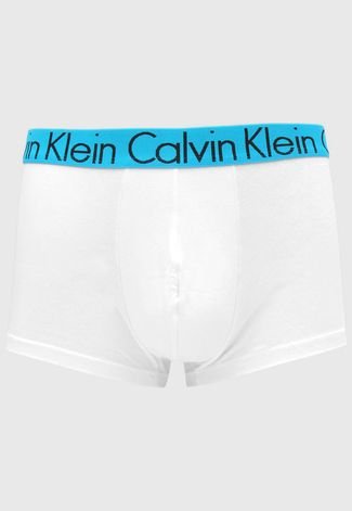 Kit 2pçs Cueca Calvin Klein Underwear Boxer Logo Preta/Branca