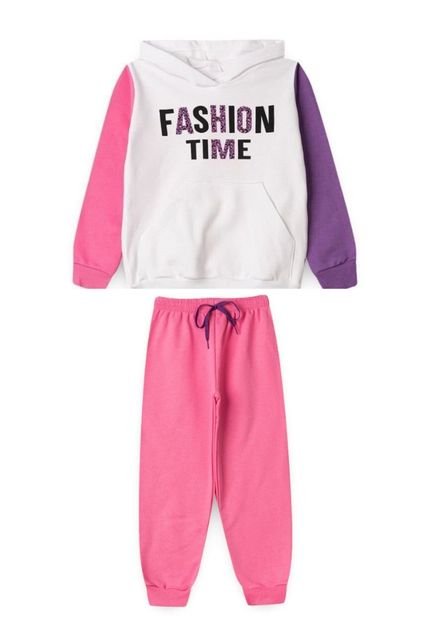 Conjunto Feminino Infantil Fashion Time Branco - Marca PLATINUM KIDS