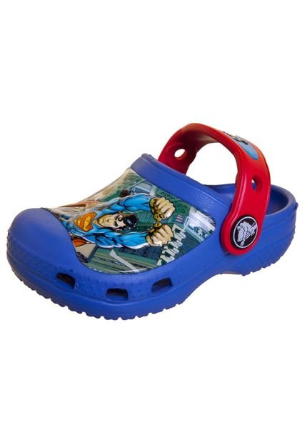 Papete Infantil Crocs CC Superman Clog Boys Azul - Marca Crocs