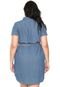 Vestido Chemise Cativa Plus Size Curto Jeans Azul - Marca Cativa Plus