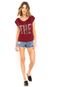 Blusa FiveBlu Estampada Vinho - Marca FiveBlu