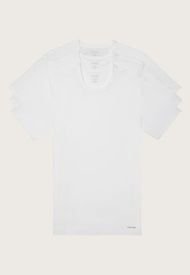 Pack 3 Camisetas Calvin Klein Blanco - Calce Slim Fit