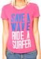 Camiseta Manga Curta Clothing & Co. Ride a Surf Rosa - Marca Kanui Clothing & Co.