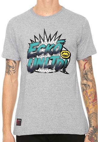 Camiseta Ecko Estampada Cinza