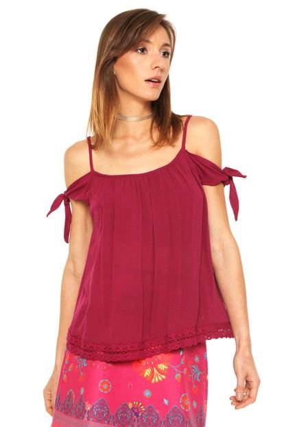 Blusa Sommer Ombro Vazado Roxa - Marca Sommer