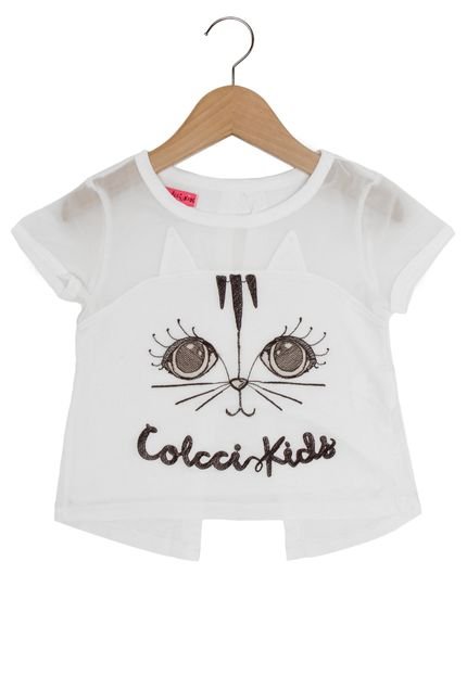 Camiseta Colcci Fun Manga Curta Menina Branco - Marca Colcci Fun