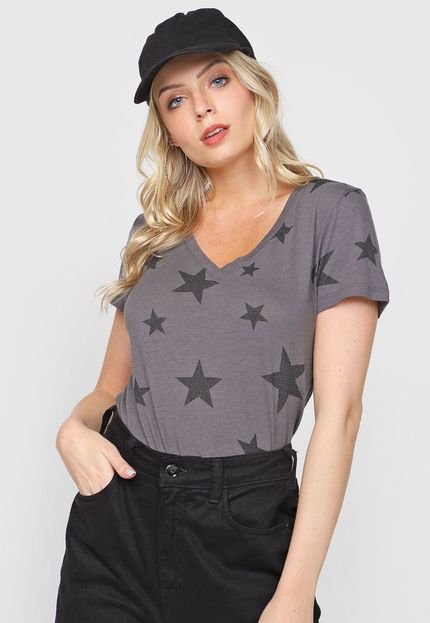 Blusa GAP Estrelas Grafite - Marca GAP