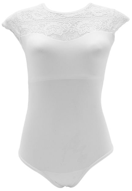 Body DelRio Sensitive Renda Branco - Marca DelRio