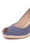 Peep Toe Espadrille Via Marte Clean Azul-Marinho - Marca Via Marte